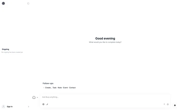 Screenshot of Busy.me