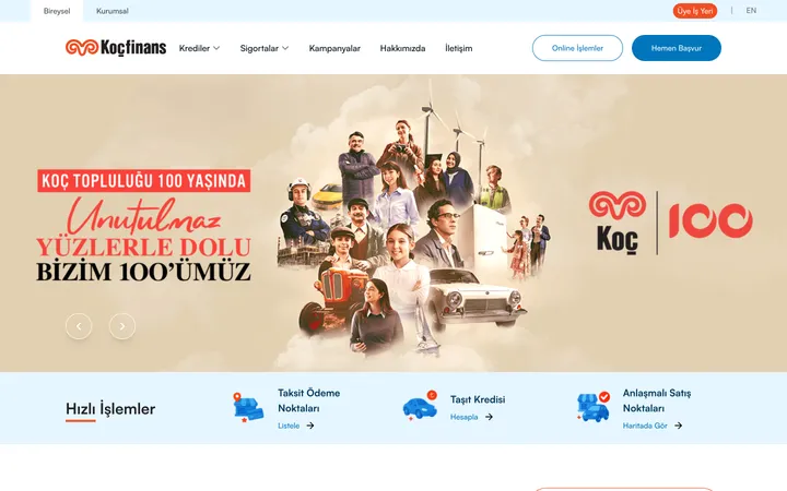 Screenshot of Koc Finansman